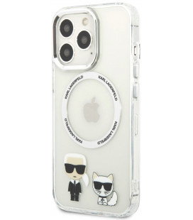 Skaidrus dėklas Apple iPhone 13 Pro telefonui "Karl Lagerfeld MagSafe Compatible Case Karl and Choupette"
