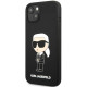 Juodas dėklas Apple iPhone 13 telefonui "Karl Lagerfeld Liquid Silicone Ikonik NFT Case"