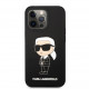 Juodas dėklas Apple iPhone 13 Pro telefonui "Karl Lagerfeld Liquid Silicone Ikonik NFT Case"