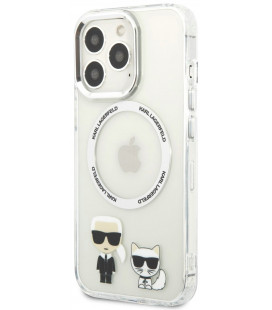 Skaidrus dėklas Apple iPhone 13 Pro Max telefonui "Karl Lagerfeld MagSafe Compatible Case Karl and Choupette"