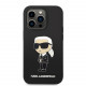 Juodas dėklas Apple iPhone 14 Pro telefonui "Karl Lagerfeld Liquid Silicone Ikonik NFT Case"