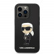 Juodas dėklas Apple iPhone 14 Pro Max telefonui "Karl Lagerfeld Liquid Silicone Ikonik NFT Case"