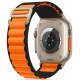 Juoda / oranžinė apyrankė Apple Watch 8 / 9 / 10 / 11 / SE / ULTRA (44 / 45 / 46 / 49 MM) "Tech-Protect Nylon Pro"