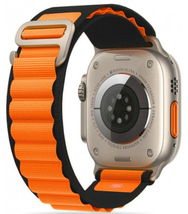 Juoda / oranžinė apyrankė Apple Watch 8 / 9 / 10 / 11 / SE / ULTRA (44 / 45 / 46 / 49 MM) "Tech-Protect Nylon Pro"