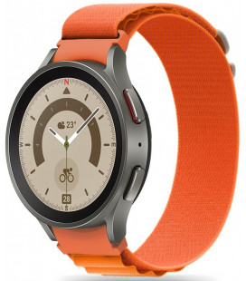 Oranžinė apyrankė Samsung Galaxy Watch 4 / 5 / 5 Pro (40 / 42 / 44 / 45 / 46 mm) laikrodžiui "Tech-Protect Nylon Pro"