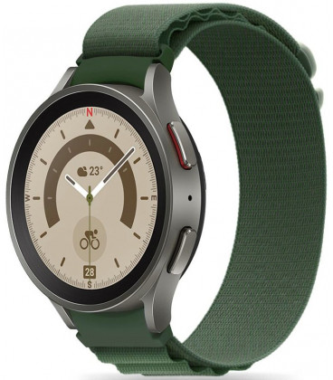 Žalia apyrankė Samsung Galaxy Watch 4 / 5 / 5 Pro / 6 laikrodžiui "Tech-Protect Nylon Pro"