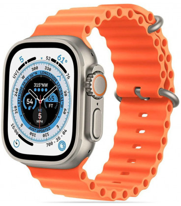 Oranžinė apyrankė Apple Watch 6 / 7 / 8 / 9 / 10 / SE / Ultra 1 / 2 ( 44 / 45 / 46 / 49 mm) laikrodžiui "Tech-Protect Iconband P