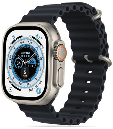 Juoda apyrankė Apple Watch 8 / 9 / 10 / 11 / 12 / SE / Ultra (44 / 45 / 46 / 49 mm) laikrodžiui "Tech-Protect Iconband Pro"