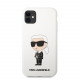 Baltas dėklas Apple iPhone 11 telefonui "Karl Lagerfeld Liquid Silicone Ikonik NFT Case"