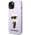 Purpurinis dėklas Apple iPhone 14 telefonui "Karl Lagerfeld Liquid Silicone Ikonik NFT Case"