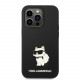Juodas dėklas Apple iPhone 14 Pro telefonui "Karl Lagerfeld Liquid Silicone Choupette NFT Case"