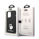 Juodas dėklas Apple iPhone 14 Pro telefonui "Karl Lagerfeld Liquid Silicone Choupette NFT Case"