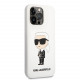 Baltas dėklas Apple iPhone 13 Pro Max telefonui "Karl Lagerfeld Liquid Silicone Ikonik NFT Case"