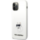 Baltas dėklas Apple iPhone 12 / 12 Pro telefonui "Karl Lagerfeld Liquid Silicone Choupette NFT Case"