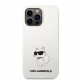 Baltas dėklas Apple iPhone 13 Pro telefonui "Karl Lagerfeld Liquid Silicone Choupette NFT Case"