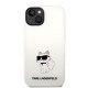 Baltas dėklas Apple iPhone 14 telefonui "Karl Lagerfeld Liquid Silicone Choupette NFT Case"