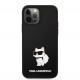 Juodas dėklas Apple iPhone 12 / 12 Pro telefonui "Karl Lagerfeld Liquid Silicone Choupette NFT Case"