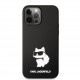 Juodas dėklas Apple iPhone 13 Pro Max telefonui "Karl Lagerfeld Liquid Silicone Choupette NFT Case"