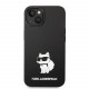Juodas dėklas Apple iPhone 14 telefonui "Karl Lagerfeld Liquid Silicone Choupette NFT Case"