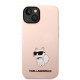 Rožinis dėklas Apple iPhone 14 telefonui "Karl Lagerfeld Liquid Silicone Choupette NFT Case"