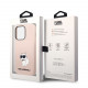 Rožinis dėklas Apple iPhone 14 Pro Max telefonui "Karl Lagerfeld Liquid Silicone Choupette NFT Case"
