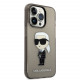 Juodas dėklas Apple iPhone 14 Pro telefonui "Karl Lagerfeld IML Ikonik NFT Case"