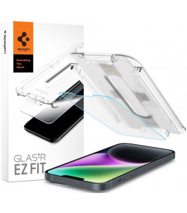 Apsauginis grūdintas stiklas Apple iPhone 13 / 13 Pro / 14 / 16E / 17E telefonui "Spigen Glas.TR EZ Fit"