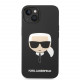 Juodas dėklas Apple iPhone 14 telefonui "Karl Lagerfeld MagSafe Compatible Case Liquid Silicone Karl Head"