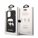 Juodas dėklas Apple iPhone 14 Pro Max telefonui "Karl Lagerfeld MagSafe Compatible Case Liquid Silicone Karl Head"