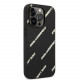 Juodas dėklas Apple iPhone 14 Pro telefonui "Karl Lagerfeld PU Grained Leather Logomania Case"