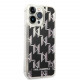 Juodas dėklas Apple iPhone 14 Pro Max telefonui "Karl Lagerfeld Monogram Liquid Glitter Case"