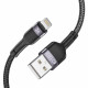 Juodas laidas USB - Lightning 2.4A 25cm "Tech-Protect Ultraboost"