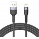 Juodas laidas USB - Lightning 2.4A 200cm "Tech-Protect Ultraboost"