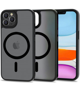 Matinis juodas dėklas Apple iPhone 11 Pro Max telefonui "Tech-Protect Magmat Magsafe"
