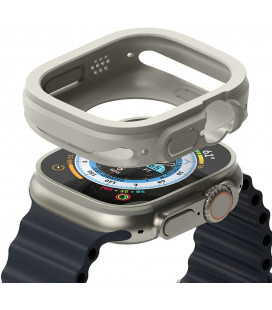 Pilkas (Warm) apsauginis dėklas Apple Watch Ultra (49mm) laikrodžiui "Ringke Air"