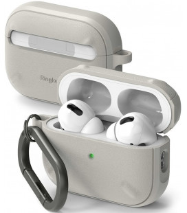 Pilkas (Warm) dėklas Apple Airpods Pro 1 / 2 ausinėms "Ringke Onyx"