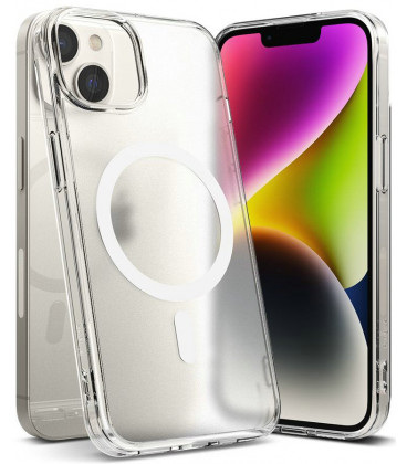 Matinis skaidrus dėklas Apple iPhone 14 Plus / 15 Plus telefonui "Ringke Fusion Magnetic Magsafe"