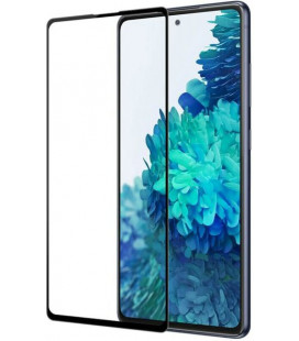 5D juodas apsauginis grūdintas stiklas Samsung Galaxy S20 FE telefonui "Full Glue"