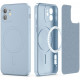 Šviesiai mėlynas dėklas Apple iPhone 12 telefonui "Tech-Protect Icon Magsafe"