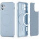 Šviesiai mėlynas dėklas Apple iPhone 11 telefonui "Tech-Protect Icon Magsafe"