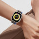 Juoda / oranžinė apyrankė Apple Watch 4 / 5 / 6 / 7 / 8 / 9 / SE (38 / 40 / 41 mm) laikrodžiui "Tech-Protect Nylon"