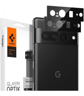 Juoda kameros apsauga Google Pixel 7 Pro telefono kamerai apsaugoti "Spigen Optik.TR Camera Protector 2-Pack"