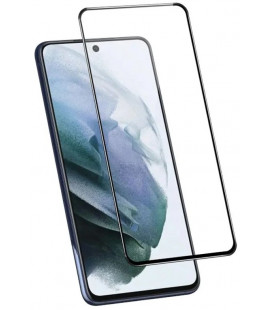 5D juodas apsauginis grūdintas stiklas Samsung Galaxy S21 FE telefonui "Full Glue"
