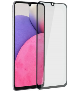 5D juodas apsauginis grūdintas stiklas Samsung Galaxy A33 5G telefonui "Full Glue"