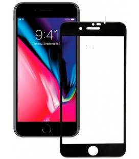 5D Juodas apsauginis grūdintas stiklas Apple iPhone 7 / 8 telefonui "Full Glue"
