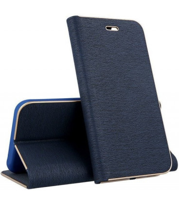 Mėlynas atverčiamas dėklas su rėmeliu Apple iPhone 14 Plus telefonui "Book Vennus Z"