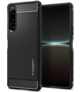 Matinis juodas dėklas Sony Xperia 5 IV telefonui "Spigen Rugged Armor"