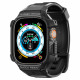 Juodas dėklas Apple Watch Ultra 1 / 2 / 3 / 4 (49 mm) laikrodžiui "Spigen Rugged Armor Pro"