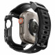 Juodas dėklas Apple Watch Ultra 1 / 2 (49 mm) laikrodžiui "Spigen Rugged Armor Pro"