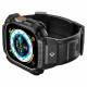 Juodas dėklas Apple Watch Ultra 1 / 2 / 3 (49 mm) laikrodžiui "Spigen Rugged Armor Pro"